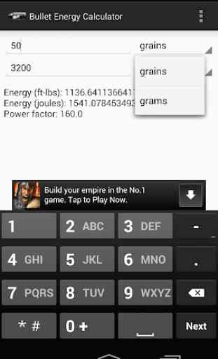 Bullet Energy Calculator 2
