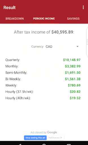 Canadian Net Income Calculator 3