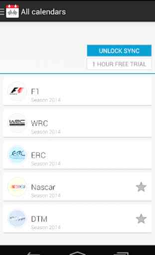 Formula 2019 Race Calendar 1