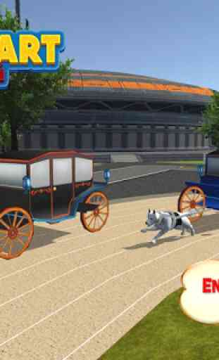 Dog Cart Racing Simulator: Oldway dog car drive 1