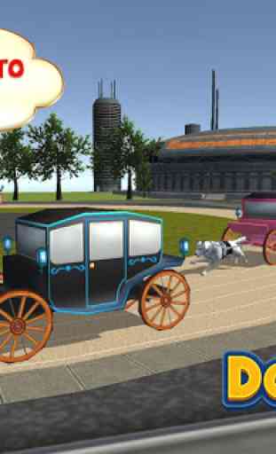 Dog Cart Racing Simulator: Oldway dog car drive 2