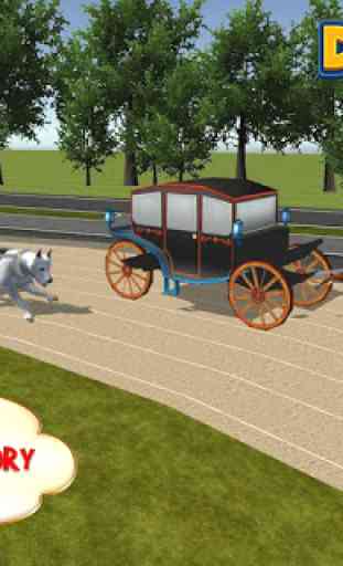 Dog Cart Racing Simulator: Oldway dog car drive 4