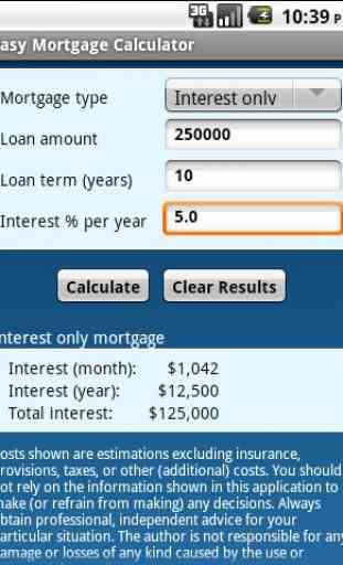 Easy Mortgage Calculator 1