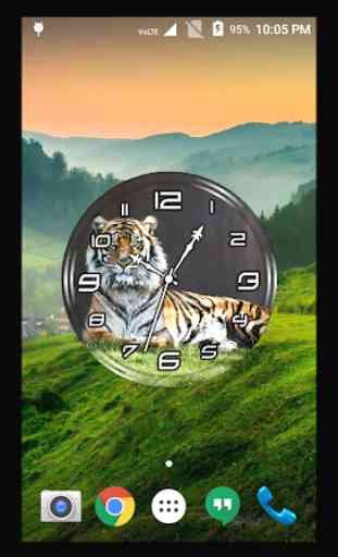 Tiger Clock Live Wallpaper 1