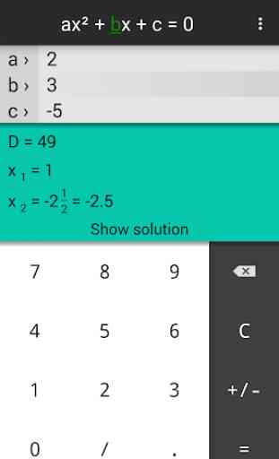 Quadratic Equation Solver PRO 1
