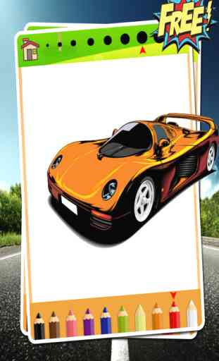 Car Coloring Book - pittura dell'automobile per i giochi gratis bambini bambini della scuola primaria scuola materna 3