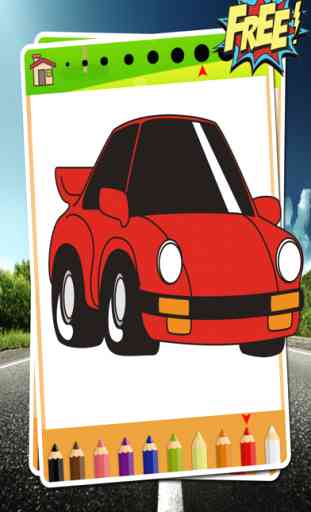 Car Coloring Book - pittura dell'automobile per i giochi gratis bambini bambini della scuola primaria scuola materna 4