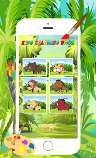 Cartoon Animal Coloring Book - Disegno e Pittura colorato per i bambini giochi gratis 4