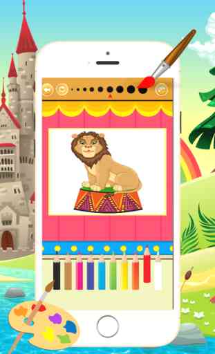 Cartoon circo Coloring Book - All in 1 degli animali di disegno e pittura colorato per i bambini giochi gratis 2