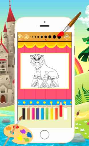 Cartoon circo Coloring Book - All in 1 degli animali di disegno e pittura colorato per i bambini giochi gratis 3