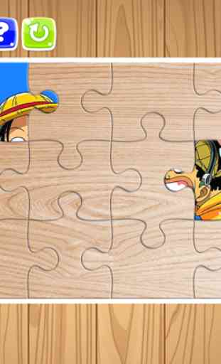 eroe dei cartoni animati One Piece e amico puzzle - giochi gratis per bambini e scuola materna 3