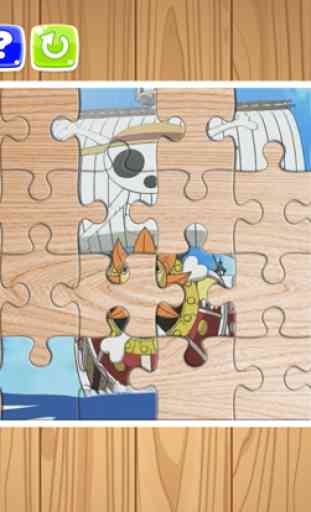 eroe dei cartoni animati One Piece e amico puzzle - giochi gratis per bambini e scuola materna 4