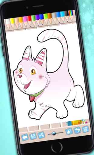 Gatti libro da colorare - Dipingi disegni di belli gatini 3