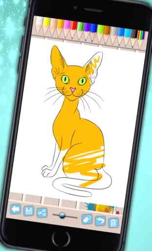 Gatti libro da colorare - Dipingi disegni di belli gatini 4