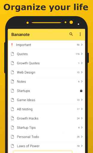 Blocco note, note ed elenco gratuiti Bananote 1