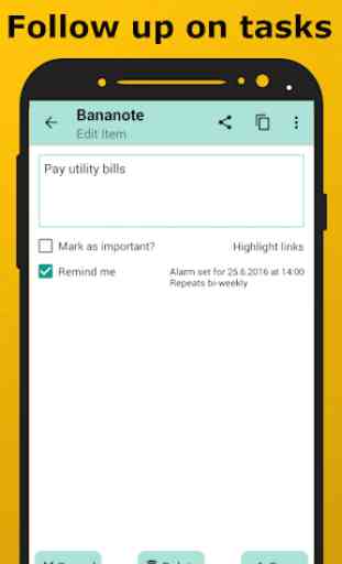 Blocco note, note ed elenco gratuiti Bananote 4