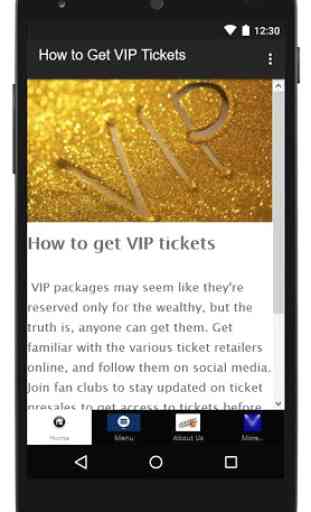 How to Get VIP Tickets 1