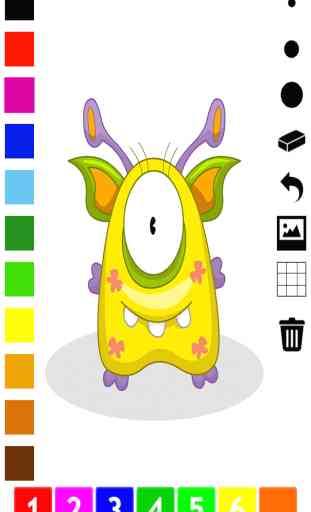 Libro da colorare dei mostri per bambini - Impara a disegnare con molte immagini del mostro 1