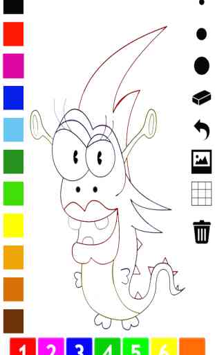 Libro da colorare dei mostri per bambini - Impara a disegnare con molte immagini del mostro 3