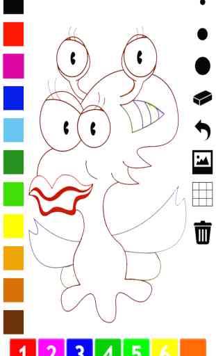 Libro da colorare dei mostri per bambini - Impara a disegnare con molte immagini del mostro 4
