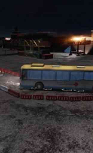 Autobus pullman di notte parcheggio 3D - gioco di 2