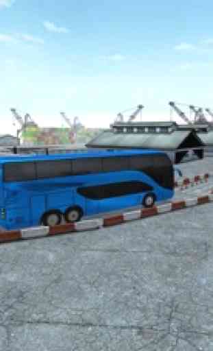 Autobus pullman di notte parcheggio 3D - gioco di 3