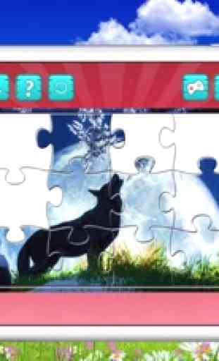 Lupo sega, Trascinare e Goccia Puzzle per bambini 2