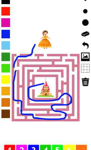 Attivo! Apprendimento gioco per bambini: labirinti, giochi e puzzle per la scuola materna, scuola materna e scuola primaria con: castello, pollo, dinosauro, cavallo, zucca, mago nel labirinto 1