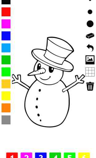 Libro da colorare di Natale per i bambini: con molte immagini come Babbo Natale, pupazzo di neve, elfi e regali. Gioco per imparare: come disegnare un quadro 2