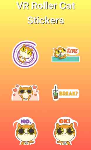 Cat Roller - VR Stickers for iMessage 1