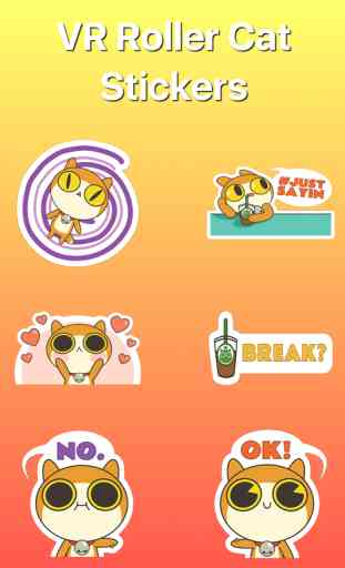 Cat Roller - VR Stickers for iMessage 4