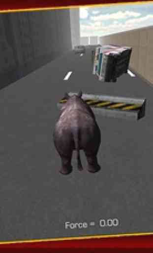 3D Rhino Simulator - Simulatore di animali selvatici e di gioco di simulazione di distruggere la città 4