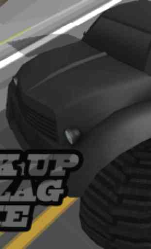3D Zig-Zag  Offroad Racer -  Escape Asphalt Car with Fast Run Lane 1