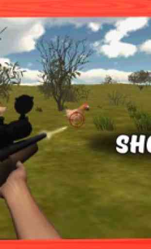 Simulatore hunter pollo 3D - raccogliere fucili da caccia e spara per uccidere animali 4