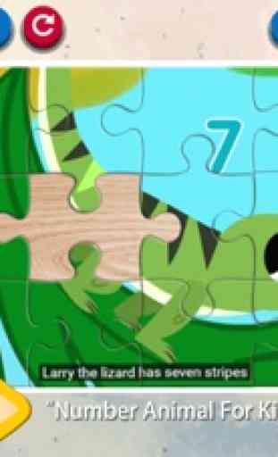 Impara il numero di animali gioco di puzzle 3