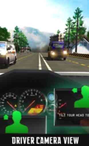 VR autostrada che corre in Pilota di auto 3