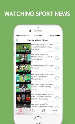 iSport video player for Youtube - watch sport videos news everyday 2