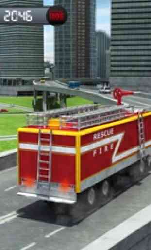 Salvare Fuoco Camion Simulatore gioco: Pompiere 3D 2