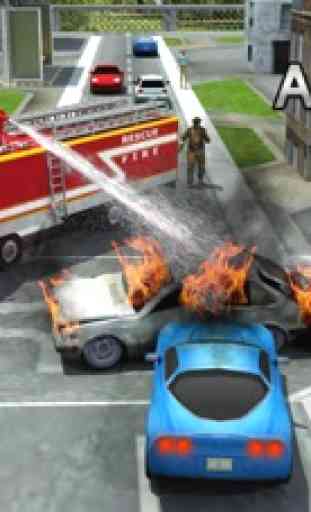 Salvare Fuoco Camion Simulatore gioco: Pompiere 3D 3
