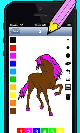 123 Libro da colorare dei cavalli per bambini: gioco con molte immagini come pony, cavallo, equestre, stallone e più 1