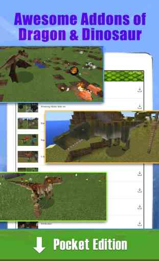 Dragon & Dinosaur Addons gratuito for Minecraft PE 3