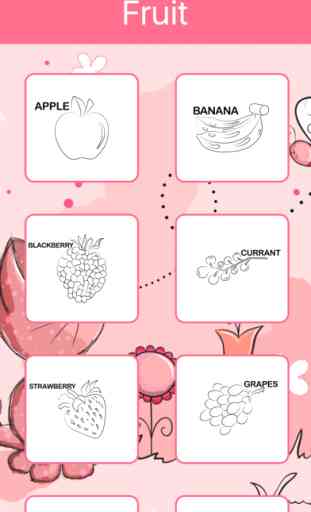 Libro da colorare di frutta e verdura per bambini 3