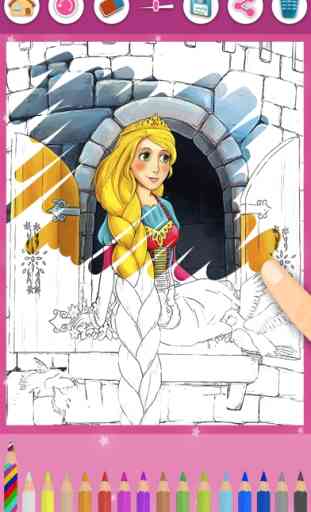 Rapunzel - Magic principessa Kids Disegni da color 1