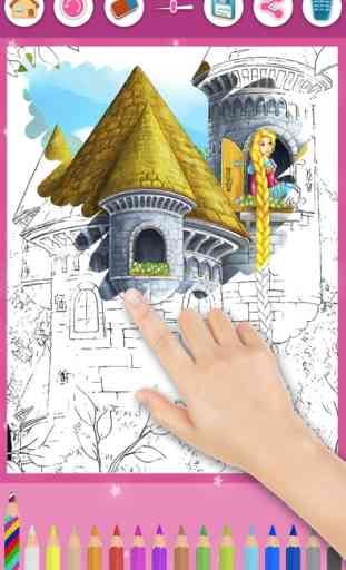 Rapunzel - Magic principessa Kids Disegni da color 3