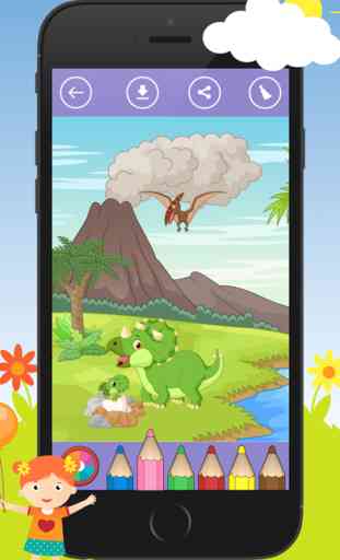 Dinosauri libro da colorare per i bambini - gratis divertimento educativo dinosauro Disegno gioco per i bambini, ragazzi e ragazze (Dinosaur Coloring Book for Kids) 1