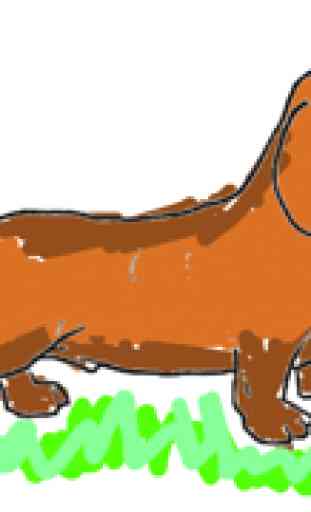 Disegni da colorare per i più piccoli : Cani e cuccioli ! - Libro da colorare per bambini - GRATIS - giochi per bambini - app per bambini 2