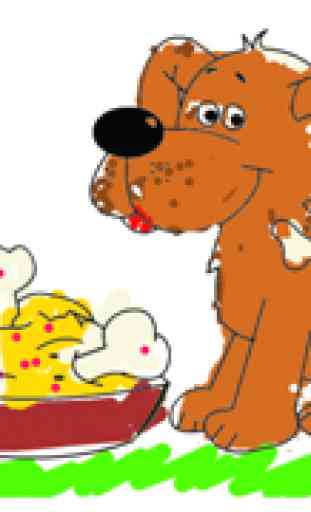 Disegni da colorare per i più piccoli : Cani e cuccioli ! - Libro da colorare per bambini - GRATIS - giochi per bambini - app per bambini 3