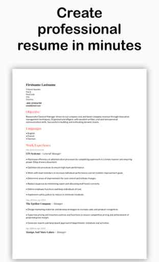 Professional Resume Builder 3