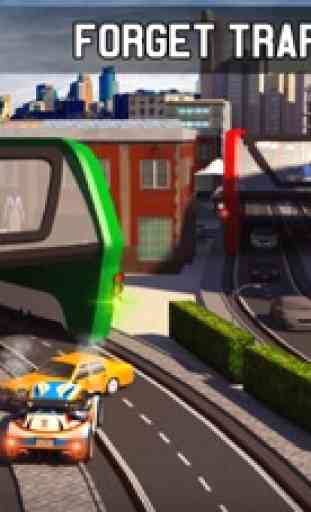 elevato auto-bus conducente 3D: futuristico gioco 1