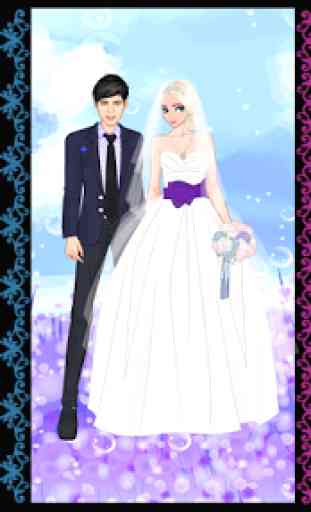 ❄ Icy Wedding ❄ Winter frozen Bride dress up 1